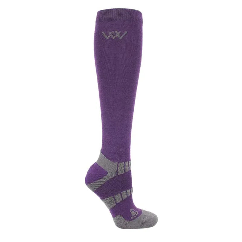 Woof Wear Winter Riding Socks Damson